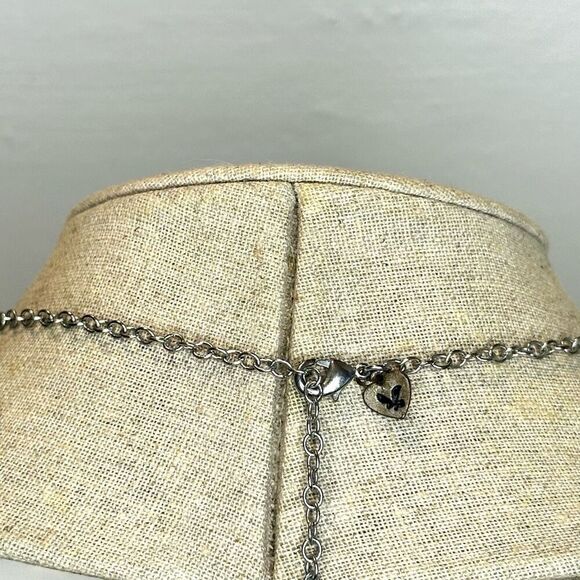 American Eagle Outfitters Silver-tone Chain Filigree Round Pendant Necklace 31" - Picture 3 of 7